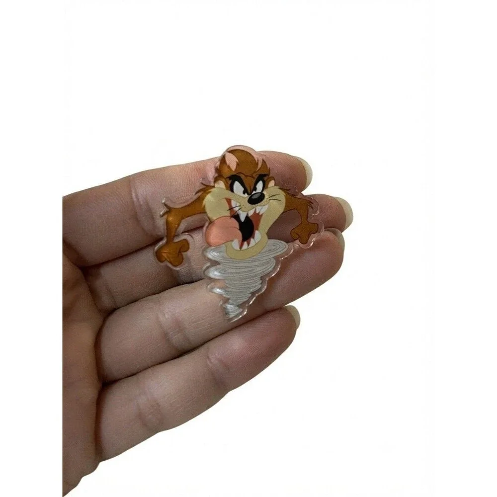 Looney Tunes Taz Tasmanian Devil Acrylic Lapel Pin Badge Official WBEI Tornado